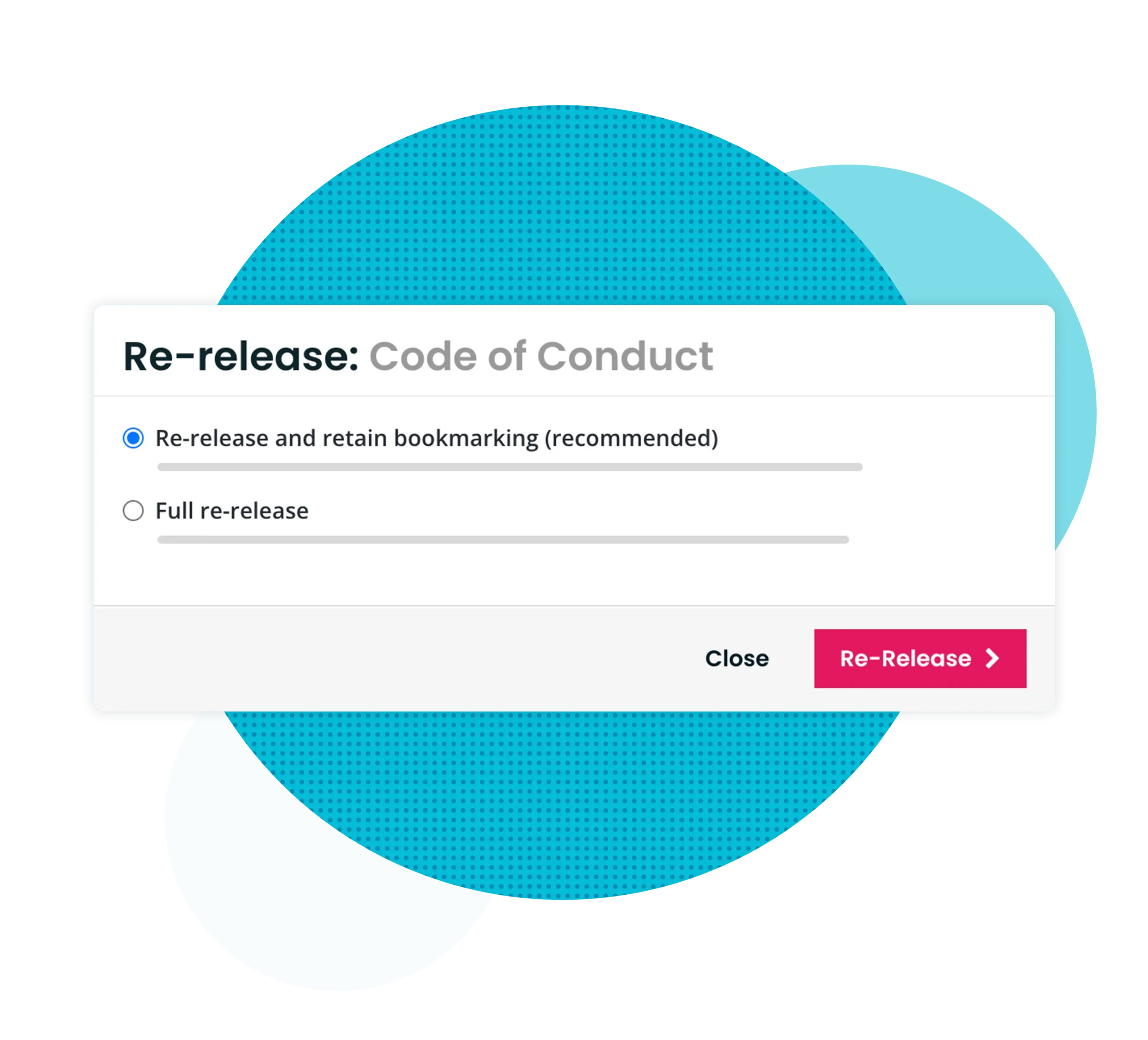 Re-release compliance training